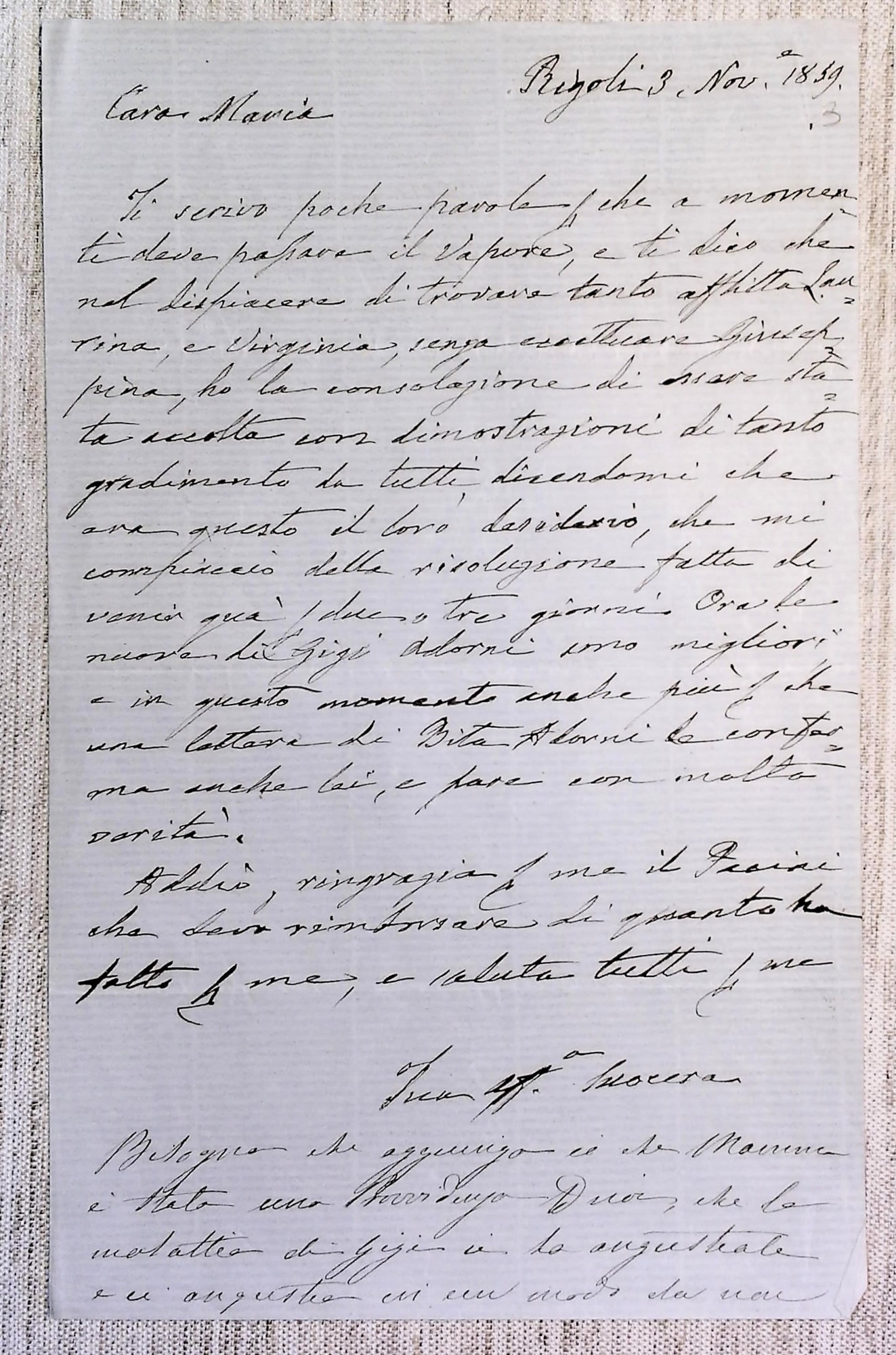 Elisabetta Scorzi sue lettere
